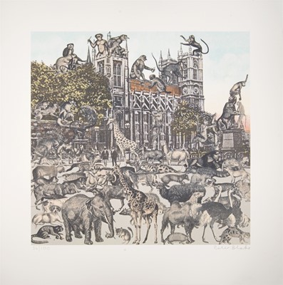 Lot 78 - Peter Blake (British 1932-), 'Westminster Abbey - Anamalia', 2012