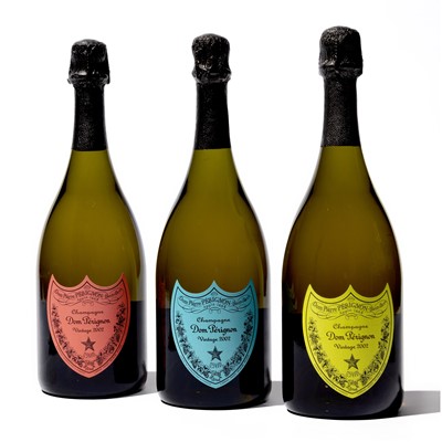 Lot 304 - 3 bottles 2002 Dom Perignon Andy Warhol