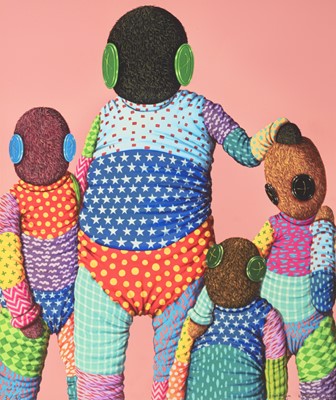 Lot 137 - Suanjaya Kencut (Indonesian 1994-), 'Family Portrait - 3 Childs', 2022
