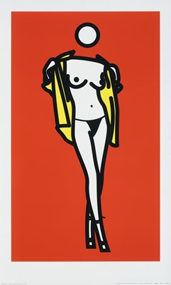 Lot 95 - Julian Opie (British 1958-), 'Woman Taking Off Man's Shirt. 5', 2003