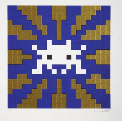 Lot 271 - Invader (French 1969-), 'Sunset (Gold & Blue)', 2018