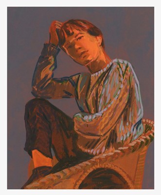 Lot 176 - Claire Tabouret (French 1981-), 'Self-Portrait (Blue)', 2021