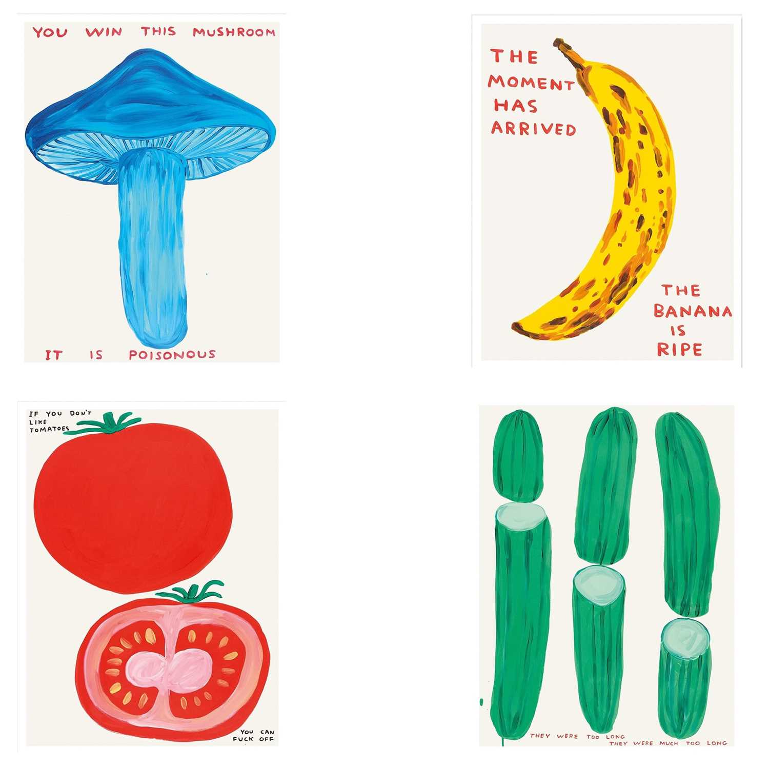 Lot 49 - David Shrigley (British 1968-), 'Vegetable Series', 2021