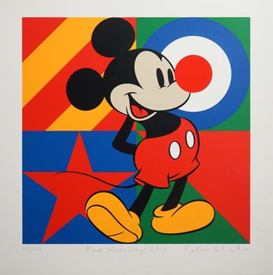 Lot 126 - Peter Blake (British 1932-), 'Red Nose Day', 2019