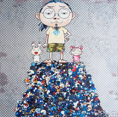 Lot 154 - Takashi Murakami (Japanese 1962-), 'Kaikai Kiki & Me: On the Blue Mound of the Dead', 2013