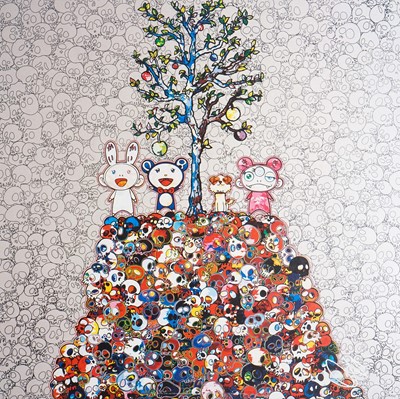 Lot 90 - Takashi Murakami (Japanese 1962-), 'Kaikai, Kiki, DOB, And POM Atop The Mound Of The Dead', 2013