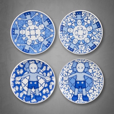 Lot 222 - Kaws (American 1974-), 'Holiday Taipei Plate Set (Blue)', 2019