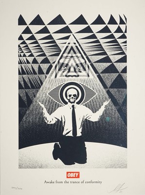 Lot 229 - Shepard Fairey (American 1970-), 'Obey Conformity Trance (Black)', 2021