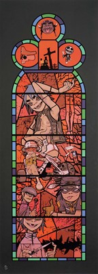 Lot 83 - Jamie Hewlett (British 1968-), 'Stain Glass Medium Window', 2005