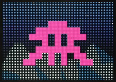 Lot 304 - Invader (French 1969-), 'L.E.D.', 2017