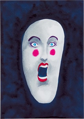 Lot 160a - Nicolas Party (Swiss 1980-), 'Untitled, Christmas Card (Face)', 2016