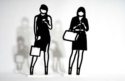 Lot 62 - Julian Opie (British 1958-), 'Australian Statuettes - Handbag & Telephone', 2018