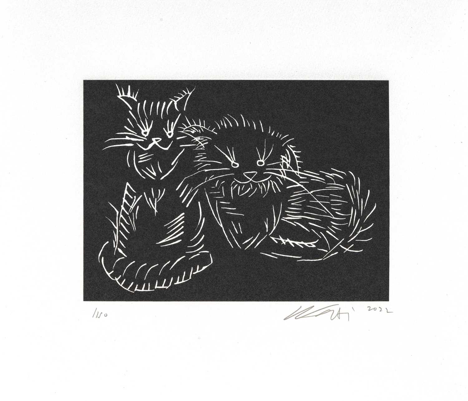 Lot 7 - Ai Weiwei (Chinese 1957-), 'Cats (Black)', 2022