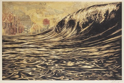 Lot 247 - Shepard Fairey (American 1970-), 'Dark Wave', 2019