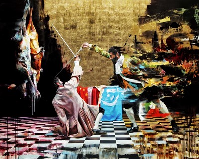 Lot 179 - Conor Harrington (Irish 1980-), 'Fight Club (The Mess We Make)', 2013