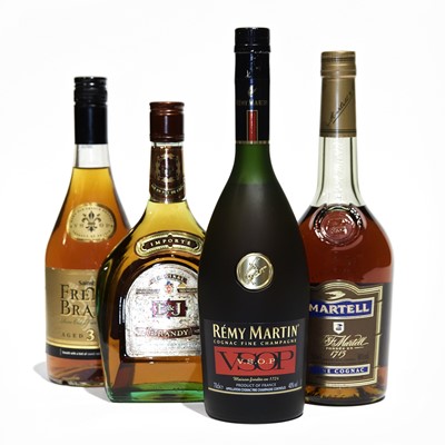 Lot 174 - 4 bottles Mixed Cognac and Brandy