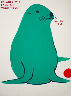 Lot 128 - David Shrigley (British 1968-), 'Balance The Ball On Your Nose', 2022