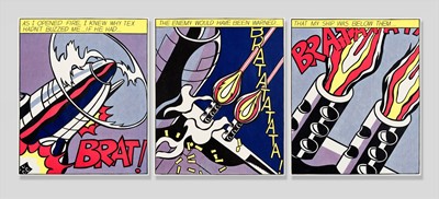 Lot 84 - Roy Lichtenstein (American 1923-1997), 'As I Opened Fire (Triptych)', 1966