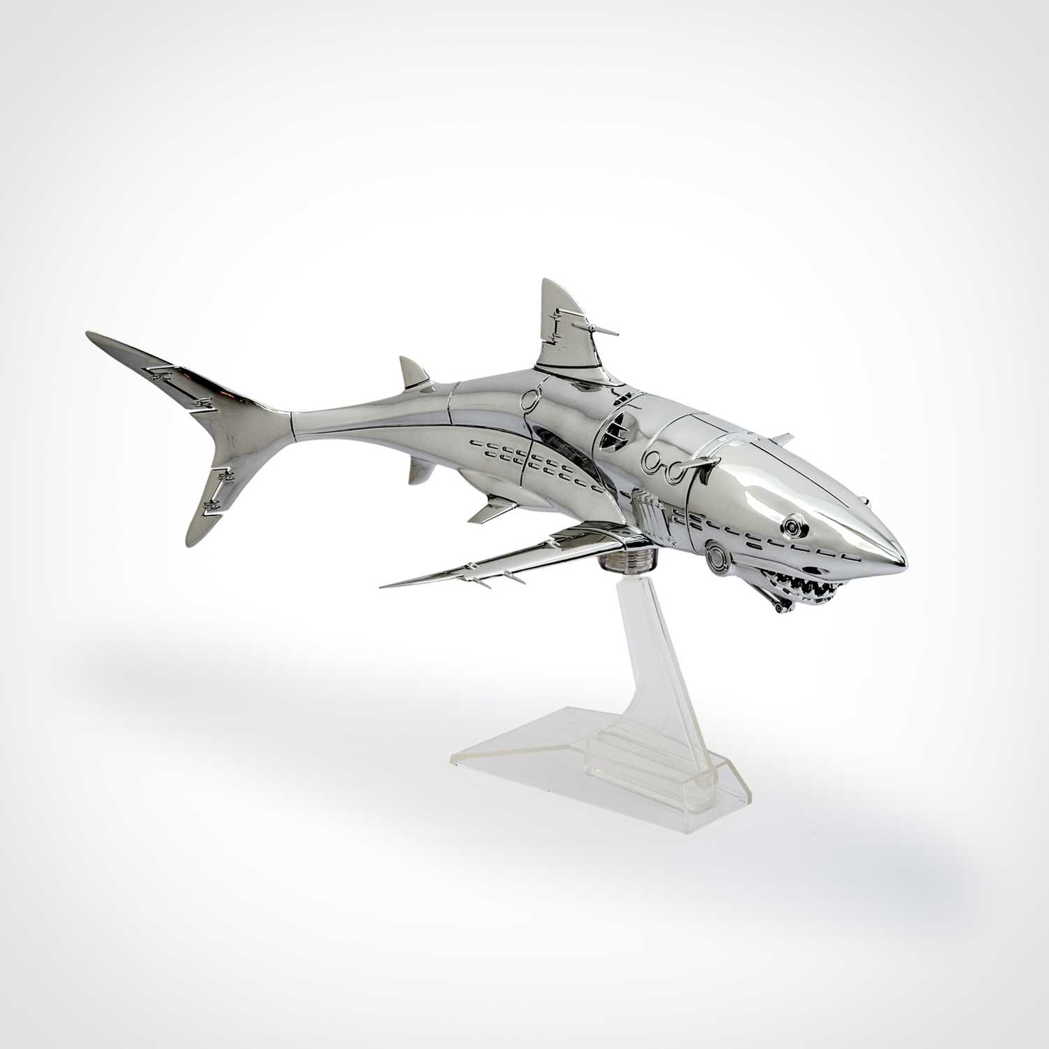 Lot 32 - Hajime Sorayama (Japanese 1947-), 'Shark (Silver)', 2021