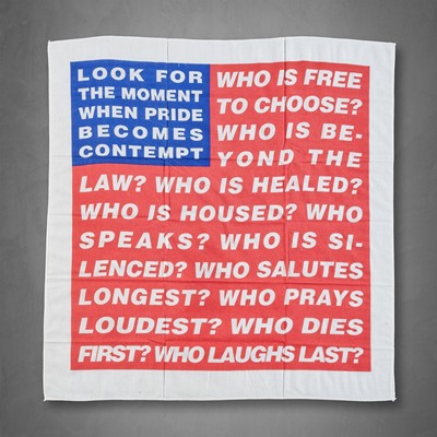 Lot 10a - Barbara Kruger (American 1945-), 'Untitled (Flag)', 2020