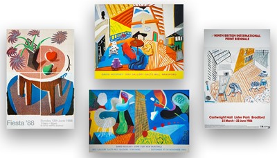Lot 30 - David Hockney (British 1937-), 'Fiesta 88, The Other Side, Pembroke Studio & Montcalm Interior At 7 O'Clock' (Four Works)