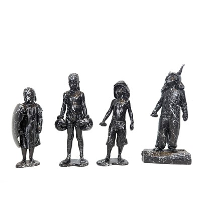 Lot 243 - Schoony (British 1974-), 'Boy Soldier, Bruiser, Shield & W.T.W.T.A', 2022