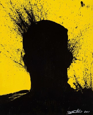 Lot 197a - Richard Hambleton (Canadian 1952-2017), 'Shadow Head (Yellow)', 2017
