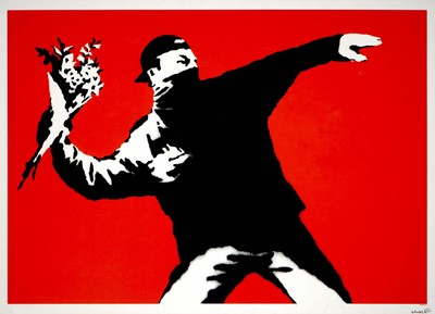 Lot 272 - Banksy (British 1974-), 'Love Is In The Air', 2003
