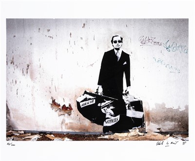 Lot 141 - Blek Le Rat x Sybille Prou (Collaboration) ‘Getting Through The Walls’, 2008