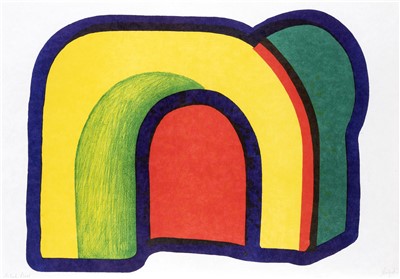 Lot 326 - Howard Hodgkin (British 1932-2017), 'Arch (Composition With Red)', 1970