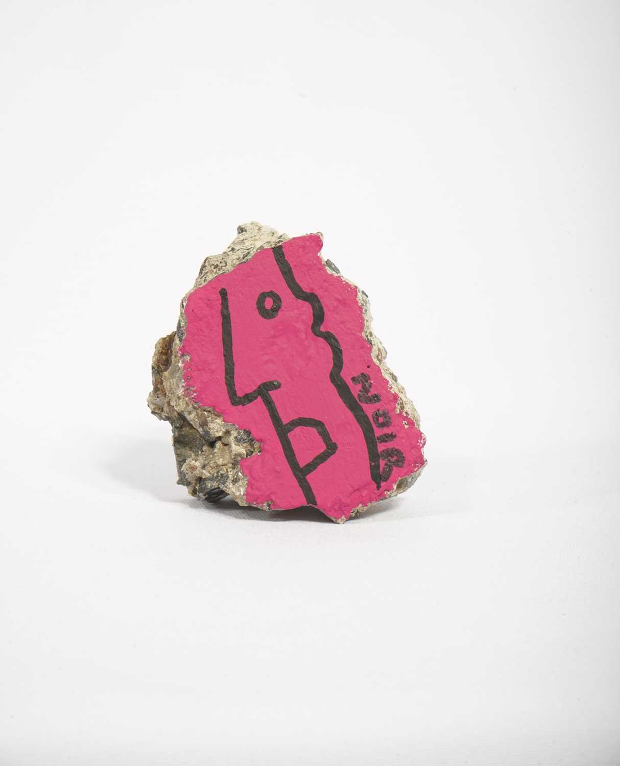 Lot 331 - Thierry Noir (French 1958-), 'Berlin Wall Chunk (Magenta Chunk One)', 2019