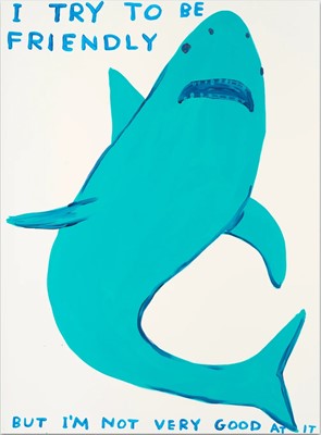 Lot 133 - David Shrigley (British 1968-), 'Untitled (I Try To Be Friendly)', 2022