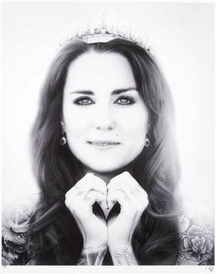 Lot 61 - JJ Adams (British b.1978), ‘Kate (Black & White)’, 2014