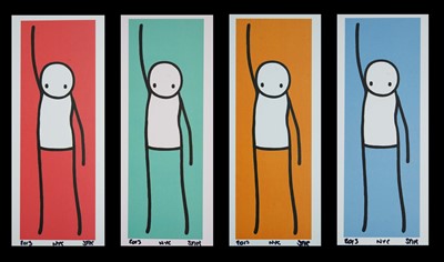 Lot 235 - Stik (British 1979-), 'Liberty (Red, Teal, Orange & Blue Showcards)', 2013