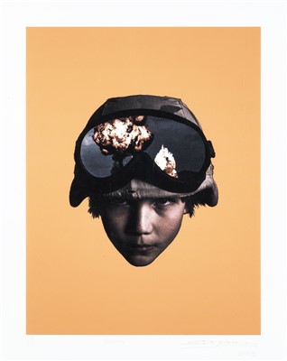Lot 269 - Schoony (British), 'Reflector (Orange, Green & Pink)', 2015