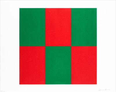 Lot 302 - Carmen Herrera (Cuban b.1915), 'Verde y Rojo for Studio'