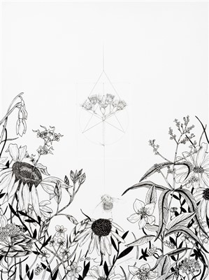 Lot 60 - Jessica Albarn & Ben Murphy, 'Malu Quo Commonius Eo Peius (Bumble Bee With Meadow Flower), 2019