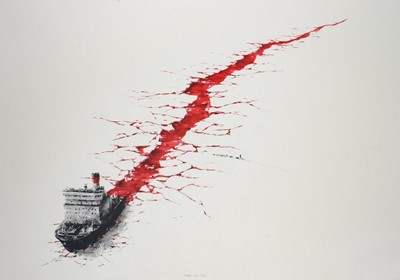 Lot 224 - Pejac (Spanish 1977-), 'Wound (Hand Finished Edicioń Especial)', 2016