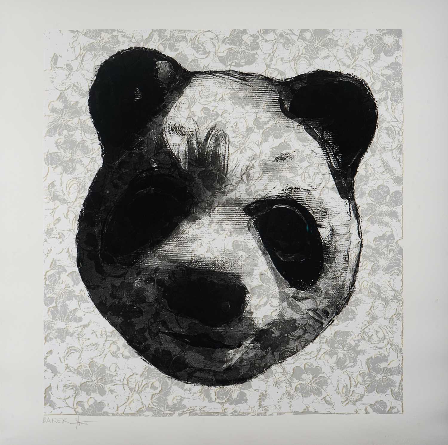 Lot 9 - Charming Baker (British 1964-), 'Flocked Panda Head', 2018