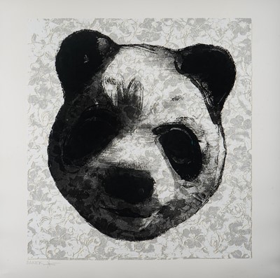 Lot 9 - Charming Baker (British 1964-), 'Flocked Panda Head', 2018