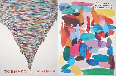 Lot 22 - David Shrigley (British 1968-), 'Tornado Of Nonsense & It Was Worthwhile Doing This', 2021/2022