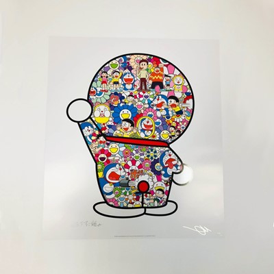 Lot 86 - Takashi Murakami (Japanese 1962-), 'Mr. Fujiko F. Fujio and Doraemon Are in the Field of Flowers', 2018