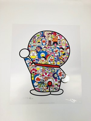 Lot 96 - Takashi Murakami (Japanese 1962-), 'Mr. Fujiko F. Fujio and Doraemon Are in the Field of Flowers', 2018