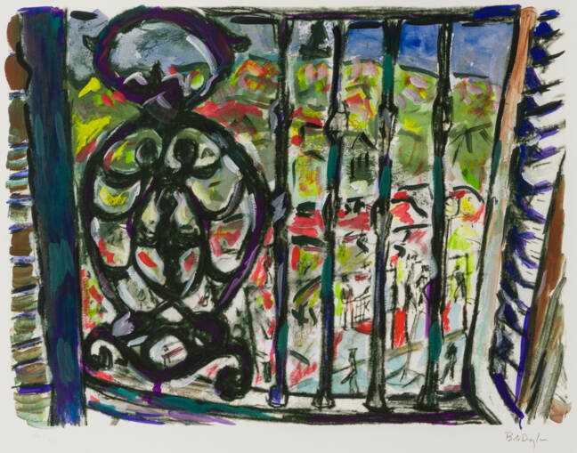 Lot 8 - Bob Dylan (American 1941-), Iron Railing, 2013