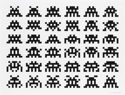 Lot 202 - Invader (French 1969-), 'Repetition Variation Evolution', 2017