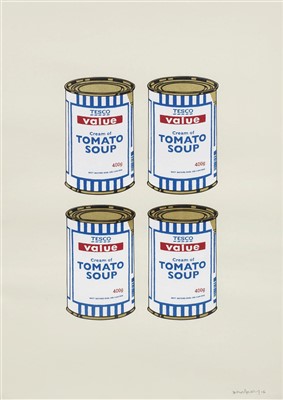 Lot 457 - Banksy (British b.1974), 'Four Soup Cans (Cream)', 2006