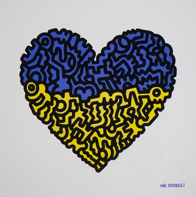 Lot 66 - Mr Doodle (British 1994-), 'Doodle For Ukraine', 2022
