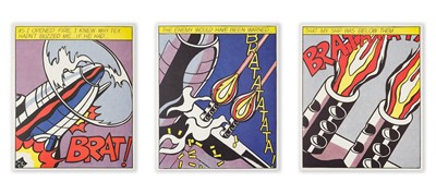 Lot 88 - Roy Lichtenstein (American 1923-1997), 'As I Opened Fire (Triptych)', 1966