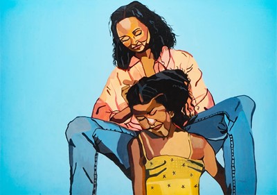 Lot 56 - Joy Labinjo (British 1994-), 'Wash Day', 2021