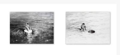 Lot 164 - Pejac (Spanish 1977-), 'Yin-Yang (Diptych)', 2019